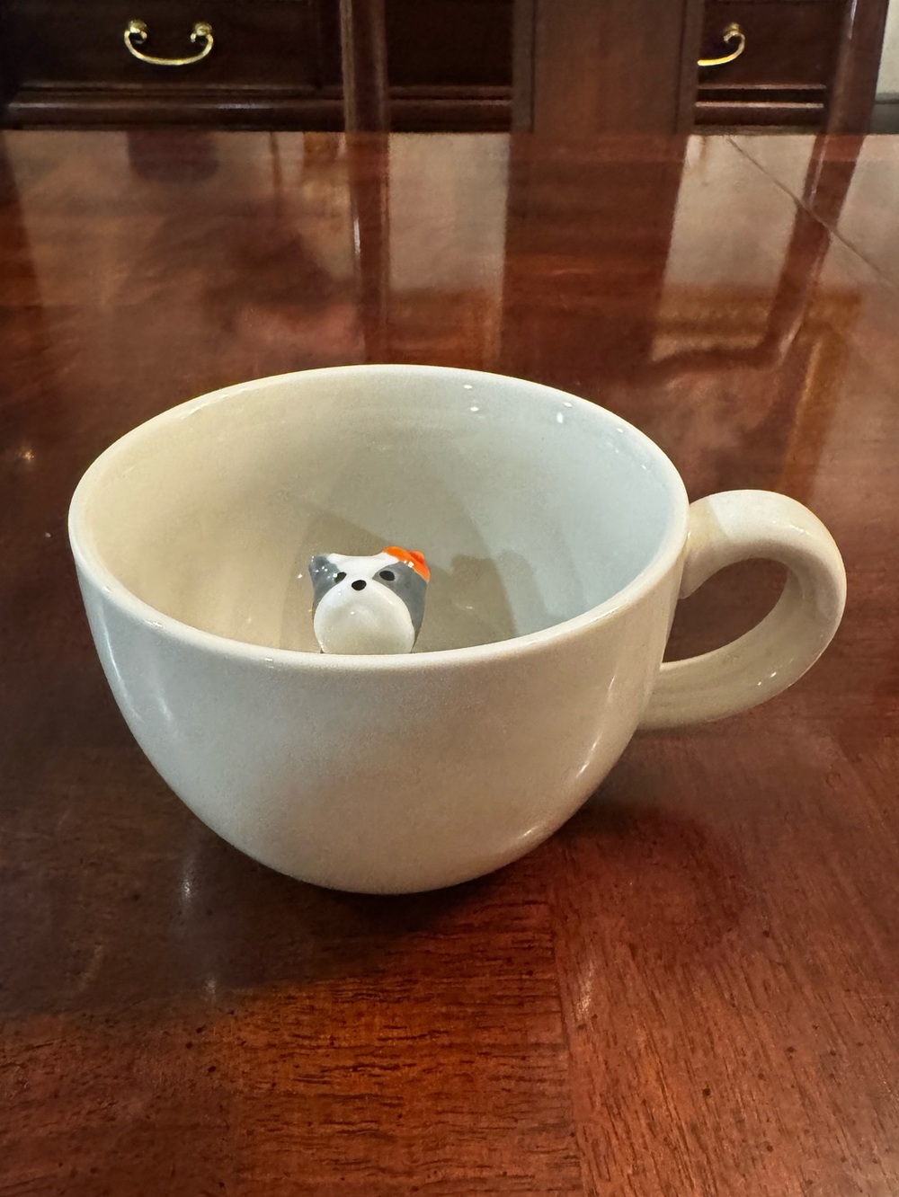 Indigo Pup Puppy Dog Peek a Boo Mug Cup